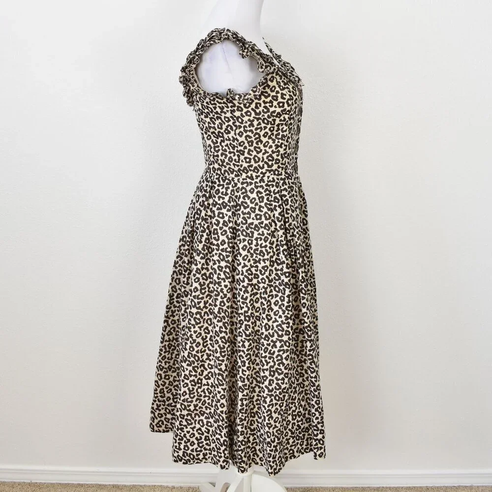 Sea New York Lottie Leopard Midi Dress - 0 - Picture 9 of 11